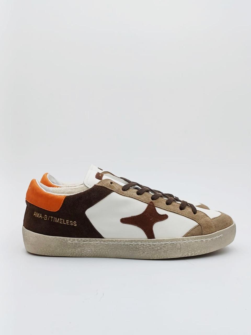 sneakers timeless 4437 BIANCO SABBIA AMA brand 
