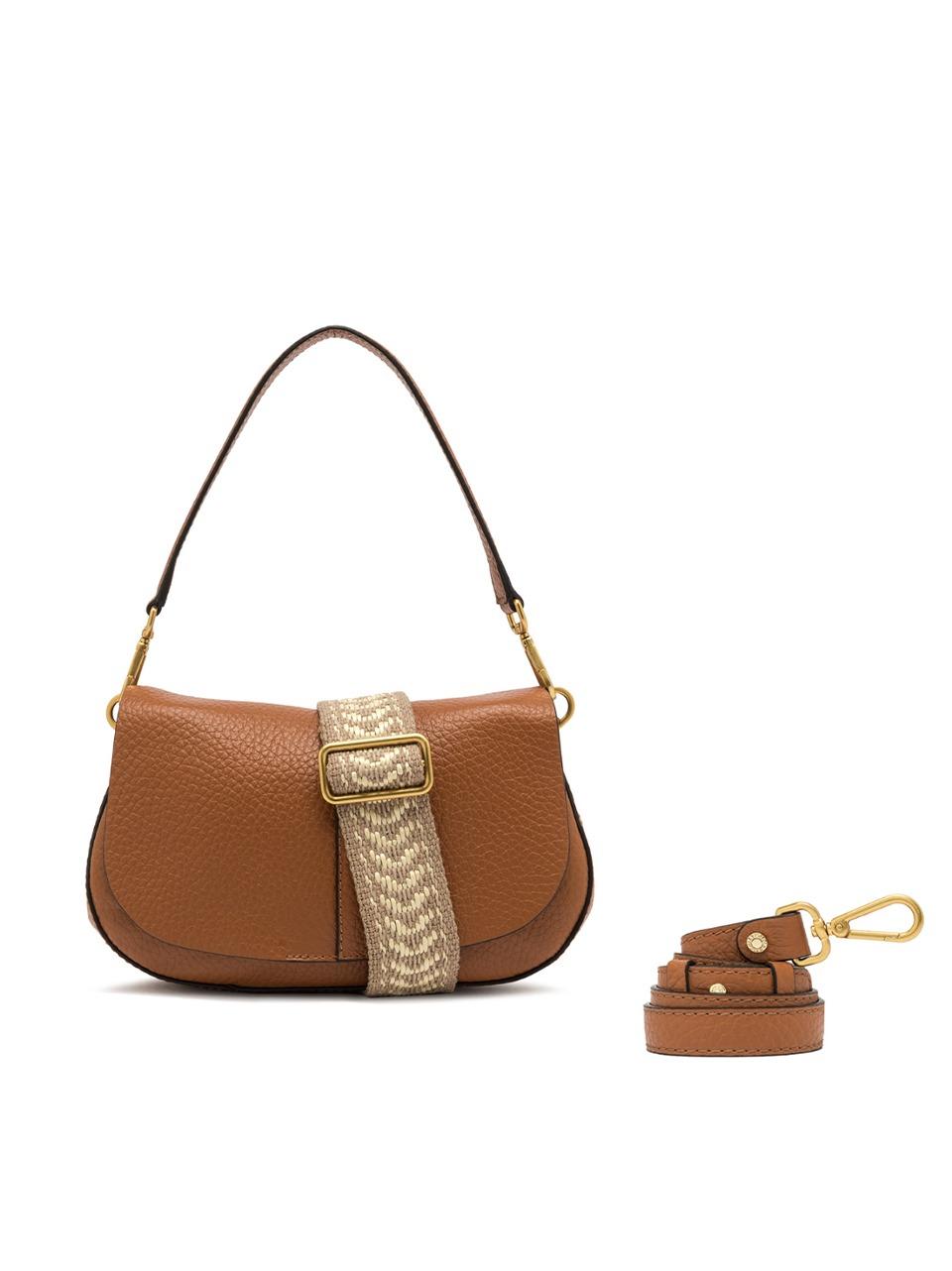 borsa tracollaelena round piccola BS11088TKL CARAMELLO GIANNI CHIARINI 
