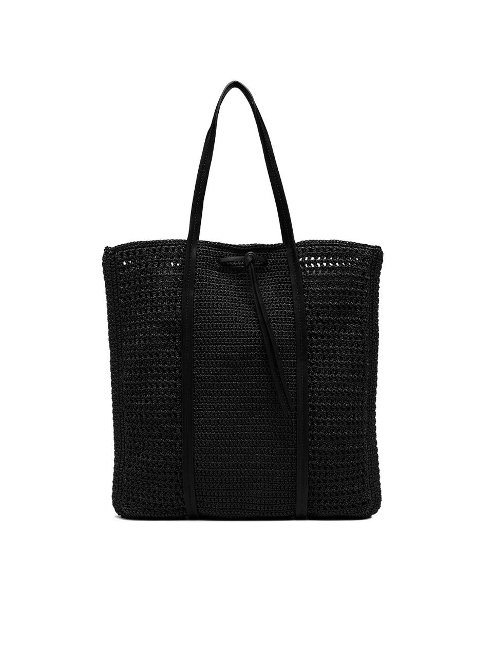 shopping verticale tessuto uncinetto BS11581 NERO GIANNI CHIARINI 