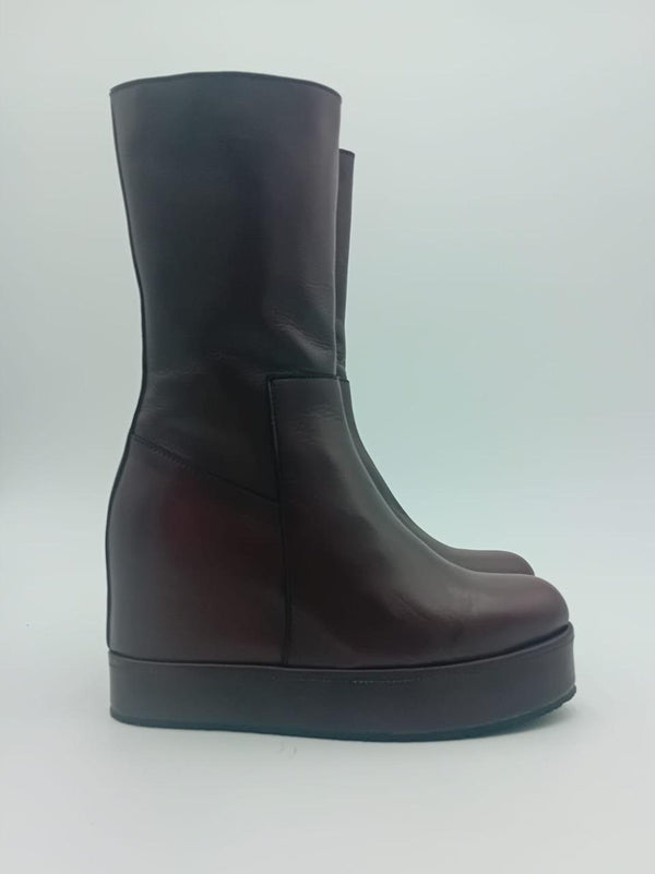 stivaletto con zip efondo fasciato D125-182 BORDEAUX MICHAEL DASS 