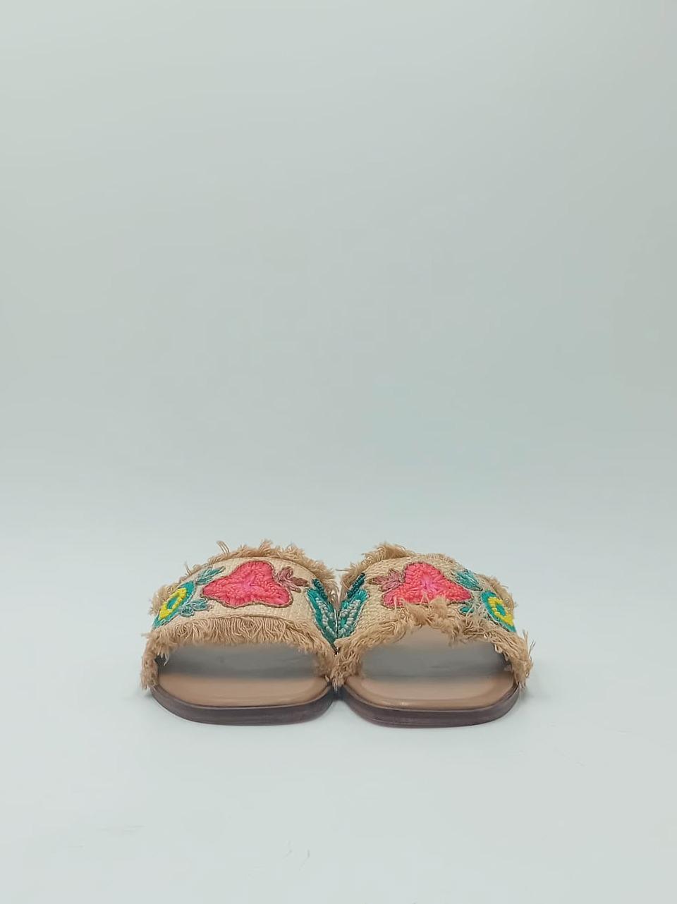 sabot flat K226.04 MULTICOLOR Coral blue 