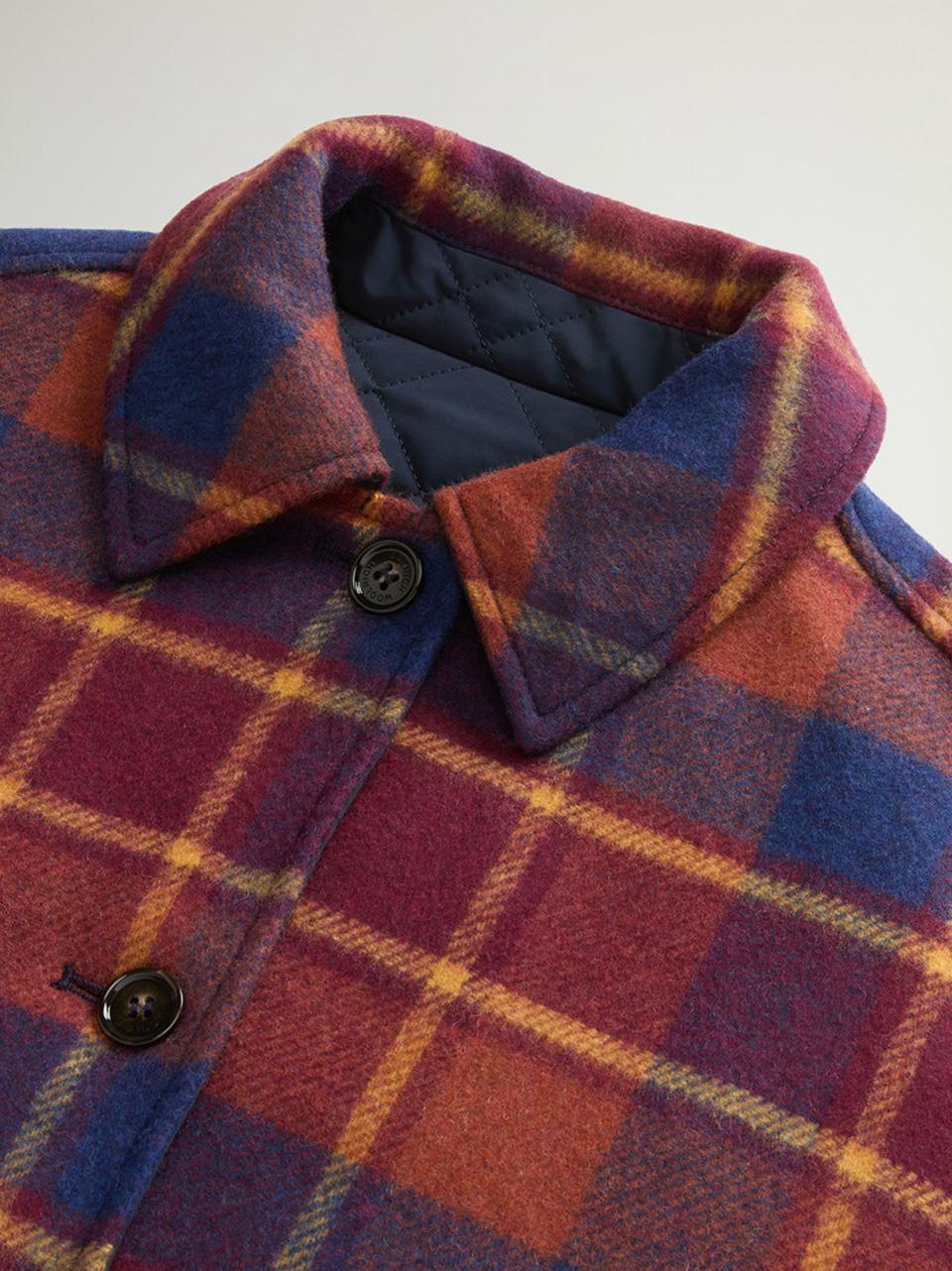 cappotto reversibile a quadri multycolor WOS0112 5511 WOOLRICH 