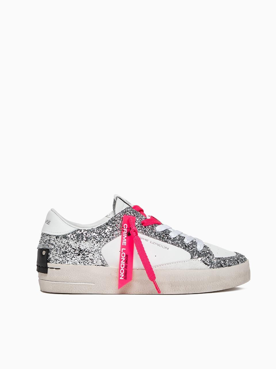 sneakers skate delux 27105 BIANCO\ARGENTO CRIME LONDON 