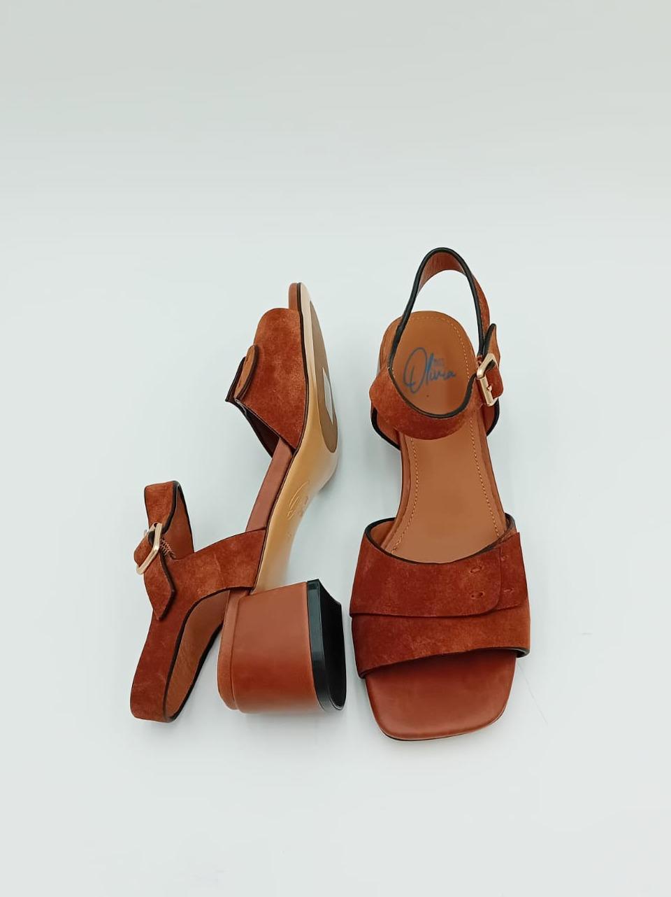sandalo tacco h 50mm LEA C RUGGINE miss olivia 