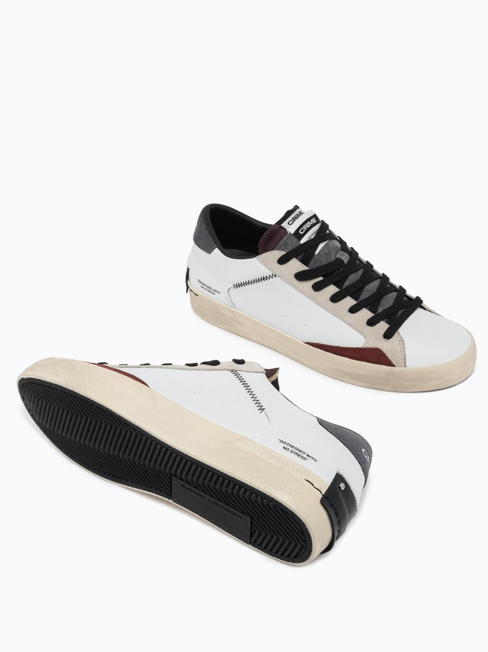 sneakers distressed 15008 BIANCO\GRIGIO CRIME 