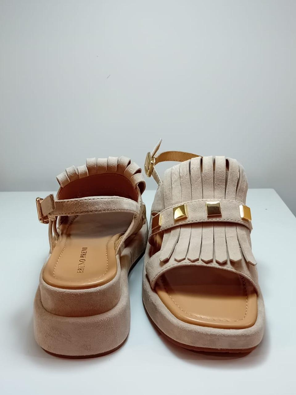 sandalo zeppa con frangia BL4903X BURRO BRUNO PREMI 