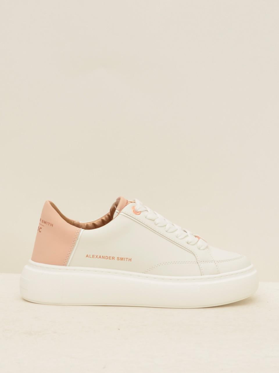 sneakers in fibra di mais 7649 BIANCO\PESCA ALEXANDER SMITH 