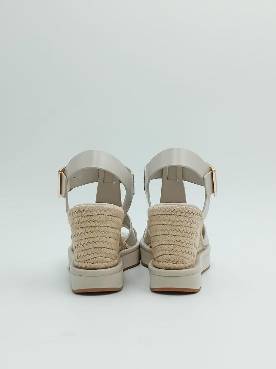 sandalo zeppa in corda e pelle ELIE BLACK PALOMITAS by paloma barcelo 