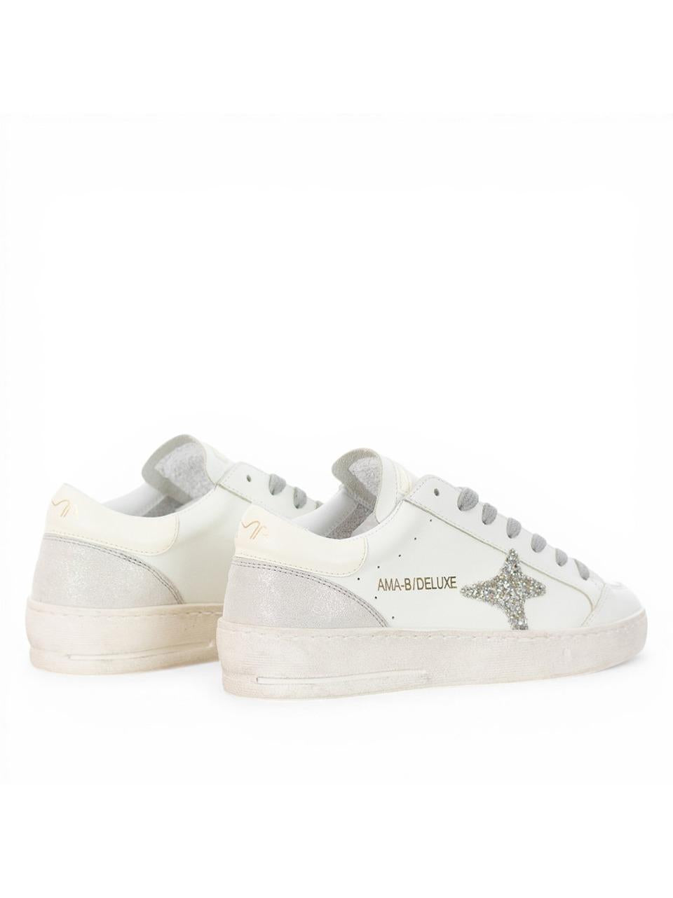 sneakers slam 4530 BIANCO ARGENTO AMA brand 