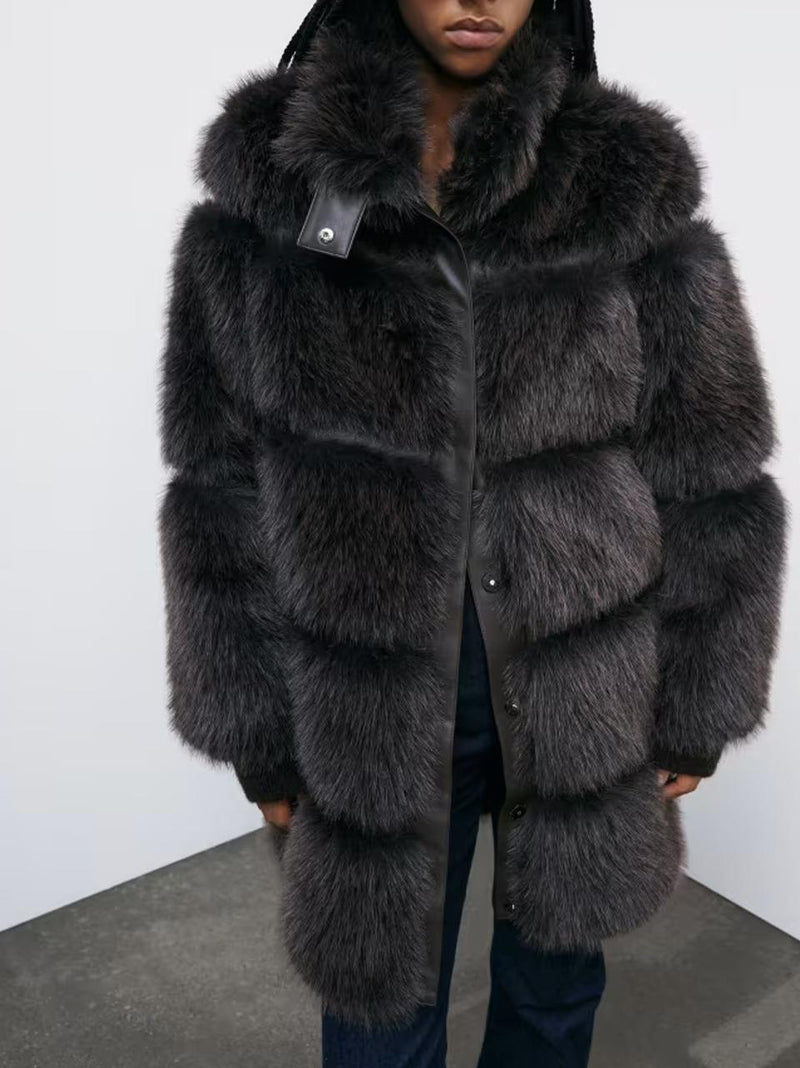 ecopelliccia mid 2O0175 CHOCOLATE Patrizia pepe 