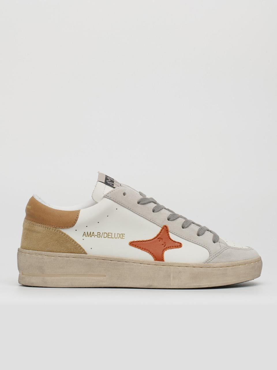 sneakers slam 4066 BIANCO TAUPE AMA brand 