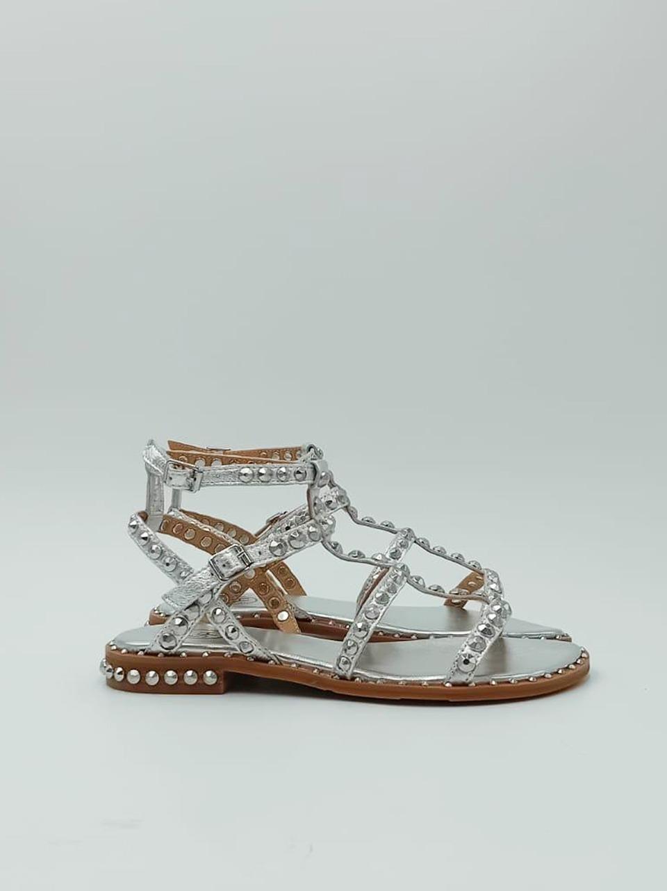 sandalo flat precious con borchie PRECIOUS ARGENTO ASH 