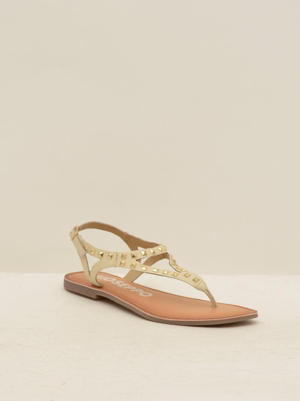 sandalo infradito con borchie 71770TRILBY OFF WHITE GIOSEPPO 