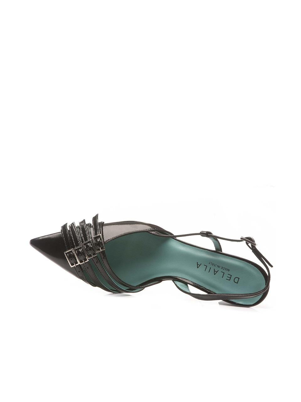 chenel con fibbie tacco 40mm PEPA NERO DELAIA 