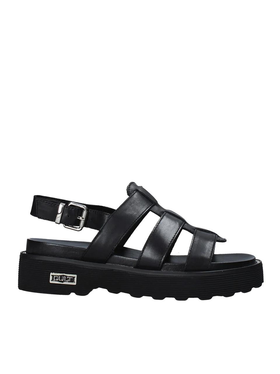 sandalo con 3 lacci CLW104334 NERO CULT 