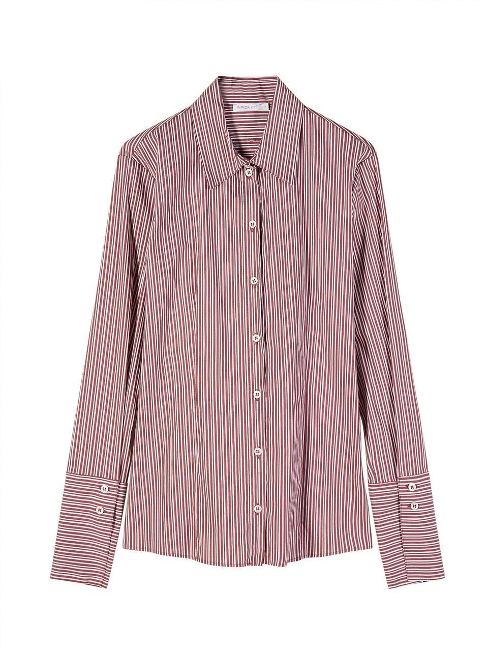 camicia gessata in cotone 8C0851A544 FG54 Patrizia pepe 