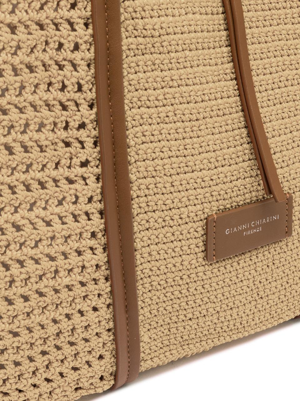 shopping verticale tessuto uncinetto BS11581 NATURALE GIANNI CHIARINI 