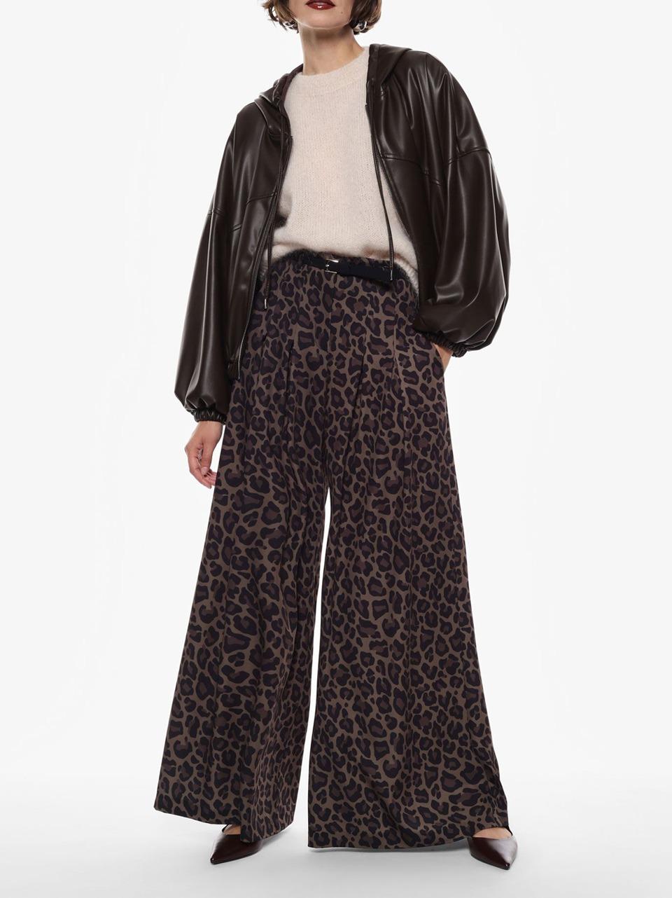 pantalone animalier P5YK9ILC M SELECTED 