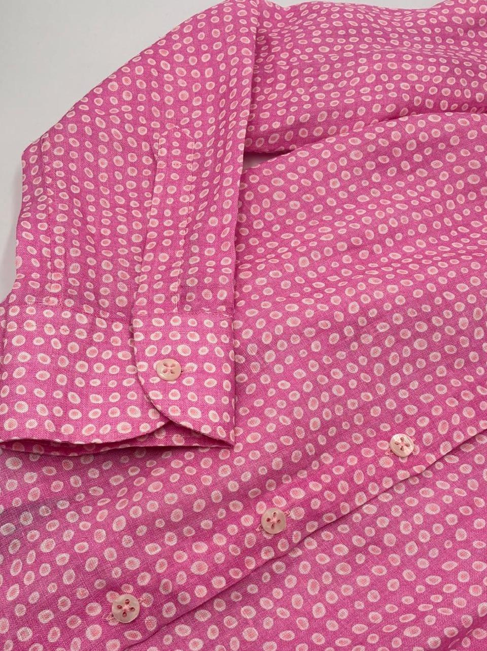 camicia in lino fantasia D4800 014 BASTONCINO 