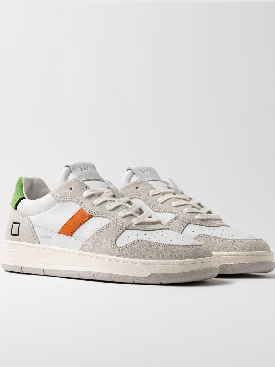 sneakers court 2.0 C2-VC-WG WHITE GREEN D.A.T.E 