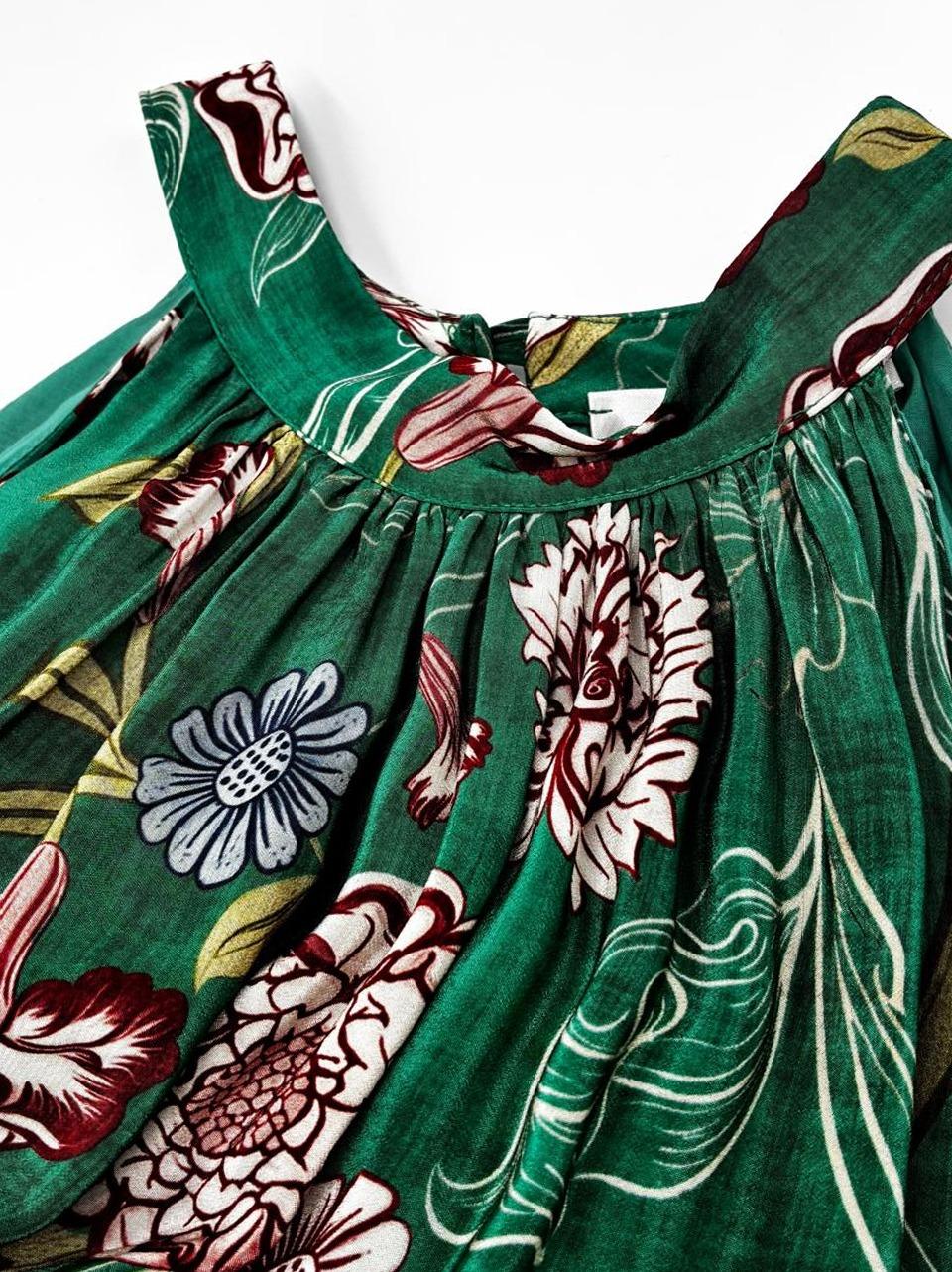 abito fantasia floreale 26318 VERDE WU' SIDE 