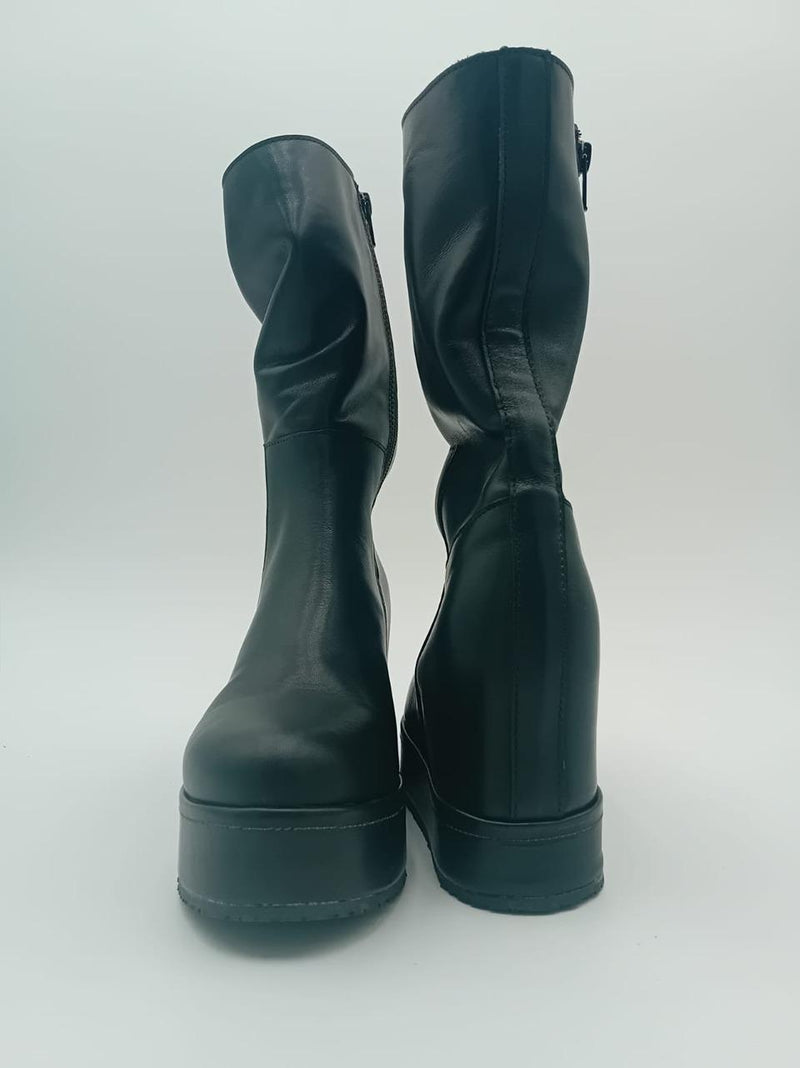 stivaletto con zip efondo fasciato D125-182 NERO MICHAEL DASS 