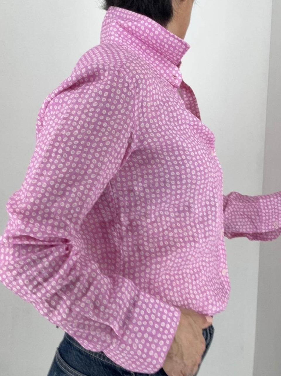 camicia in lino fantasia D4800 014 BASTONCINO 