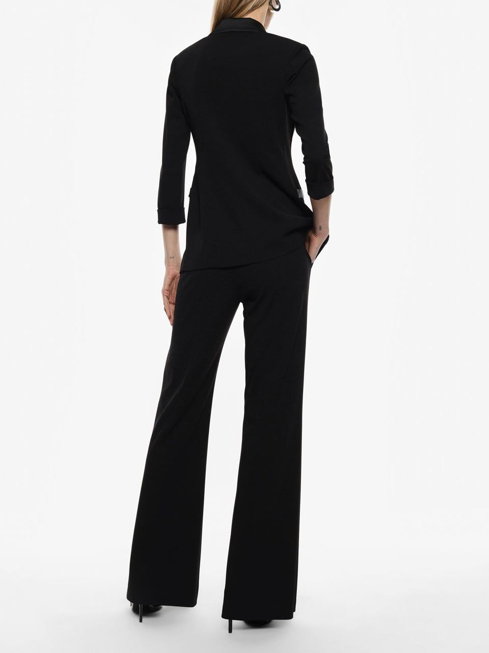 pantalone crepe P3E9JAW NERO SELECTED 