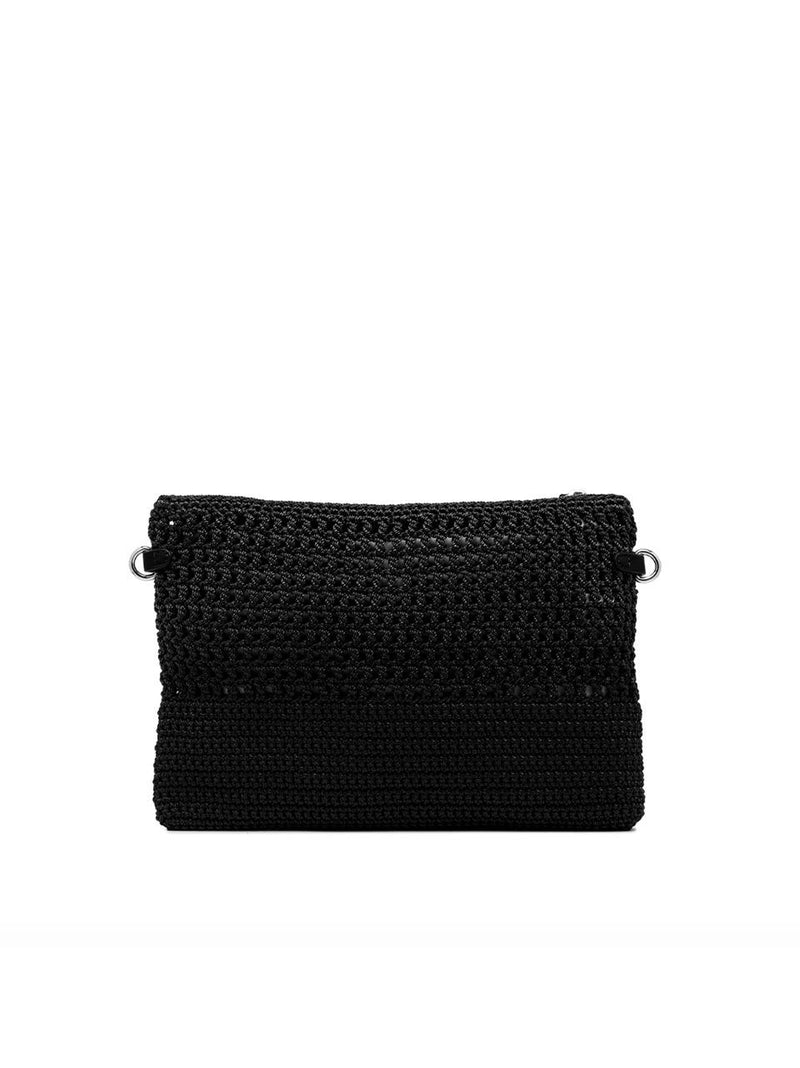 pochette tessuto uncinetto BS11580 NERO GIANNI CHIARINI 