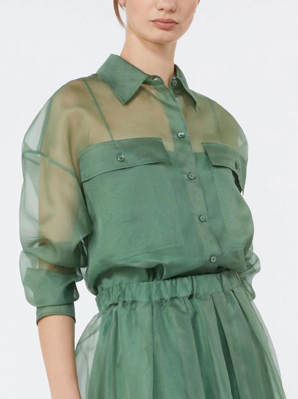 camicia in  organza con top abbinato COLOMBA VERDE WEEKEND  by Max Mara 