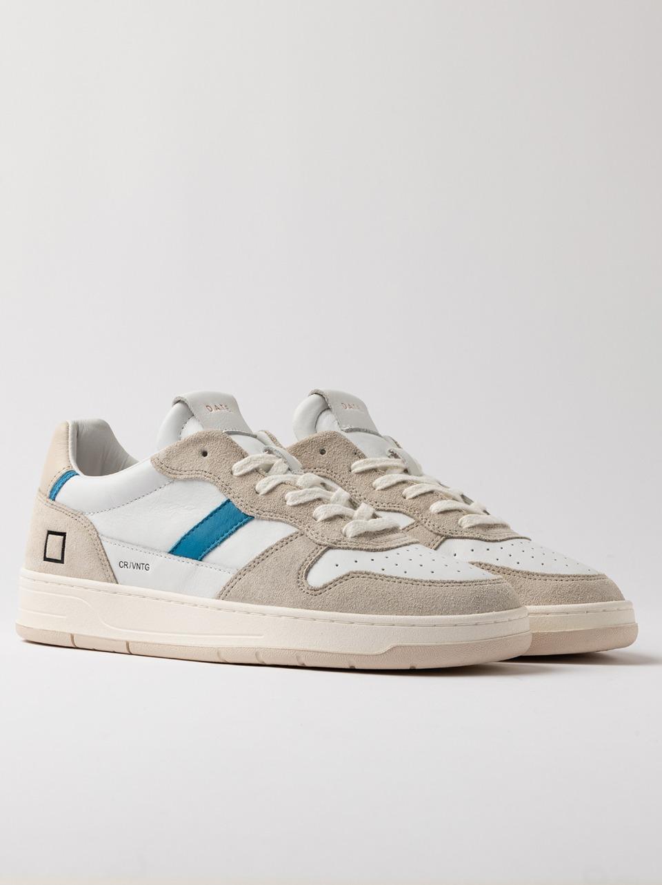 sneakers court 2.0 C2-VC-WE WHITE BLUETTE D.A.T.E 