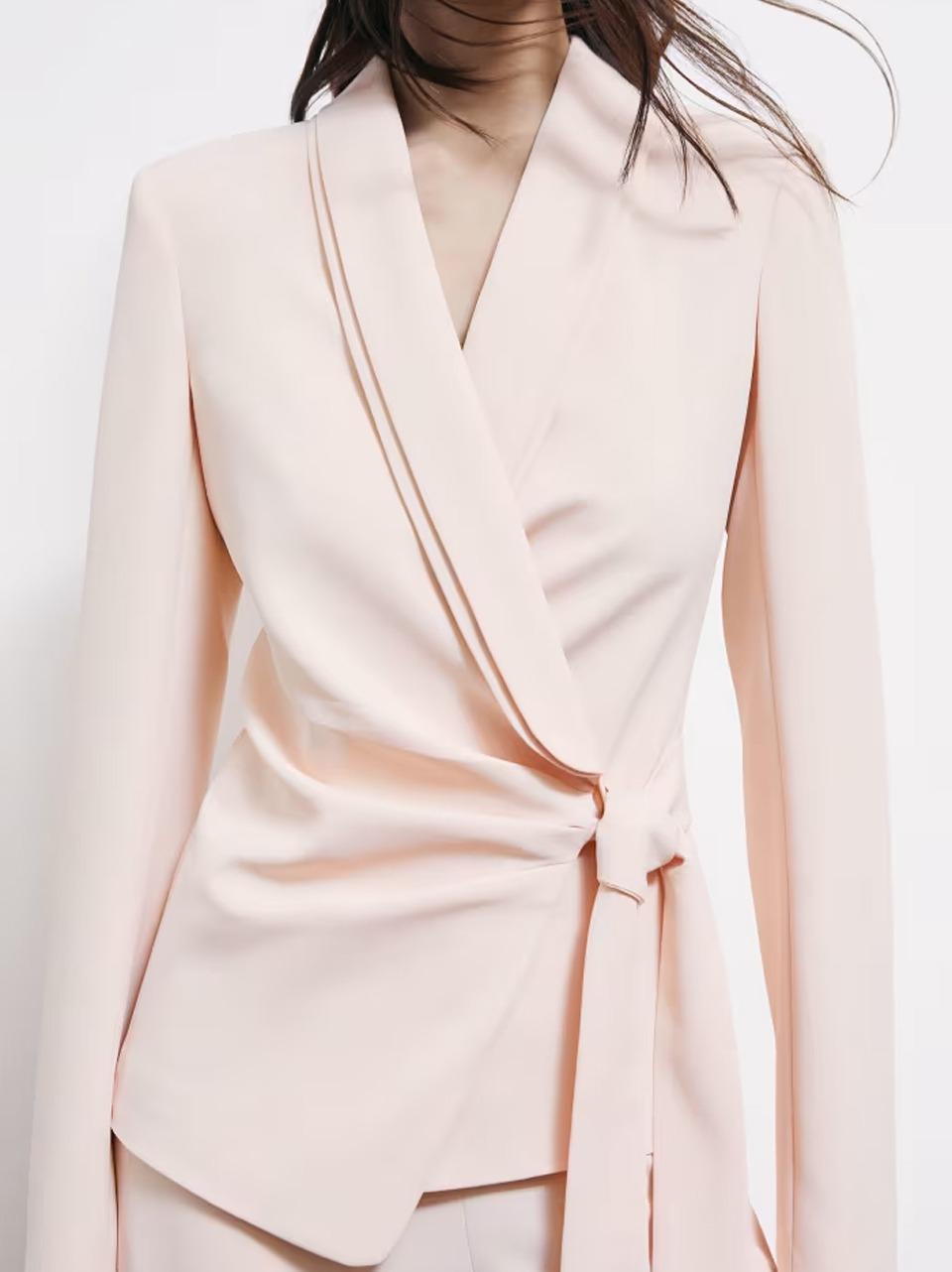 giacca annodata DS1563A515 B884W409 Patrizia pepe 