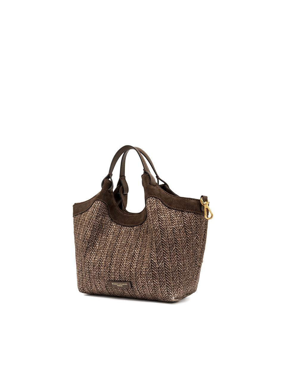 shopping dua media paglia spigata BS12339 CHOCO GIANNI CHIARINI 