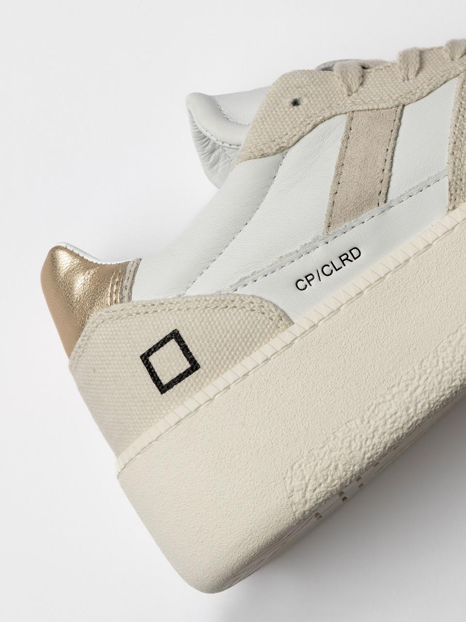 sneakers court platform CP-CO-BI BIANCO BEIGE D.A.T.E 