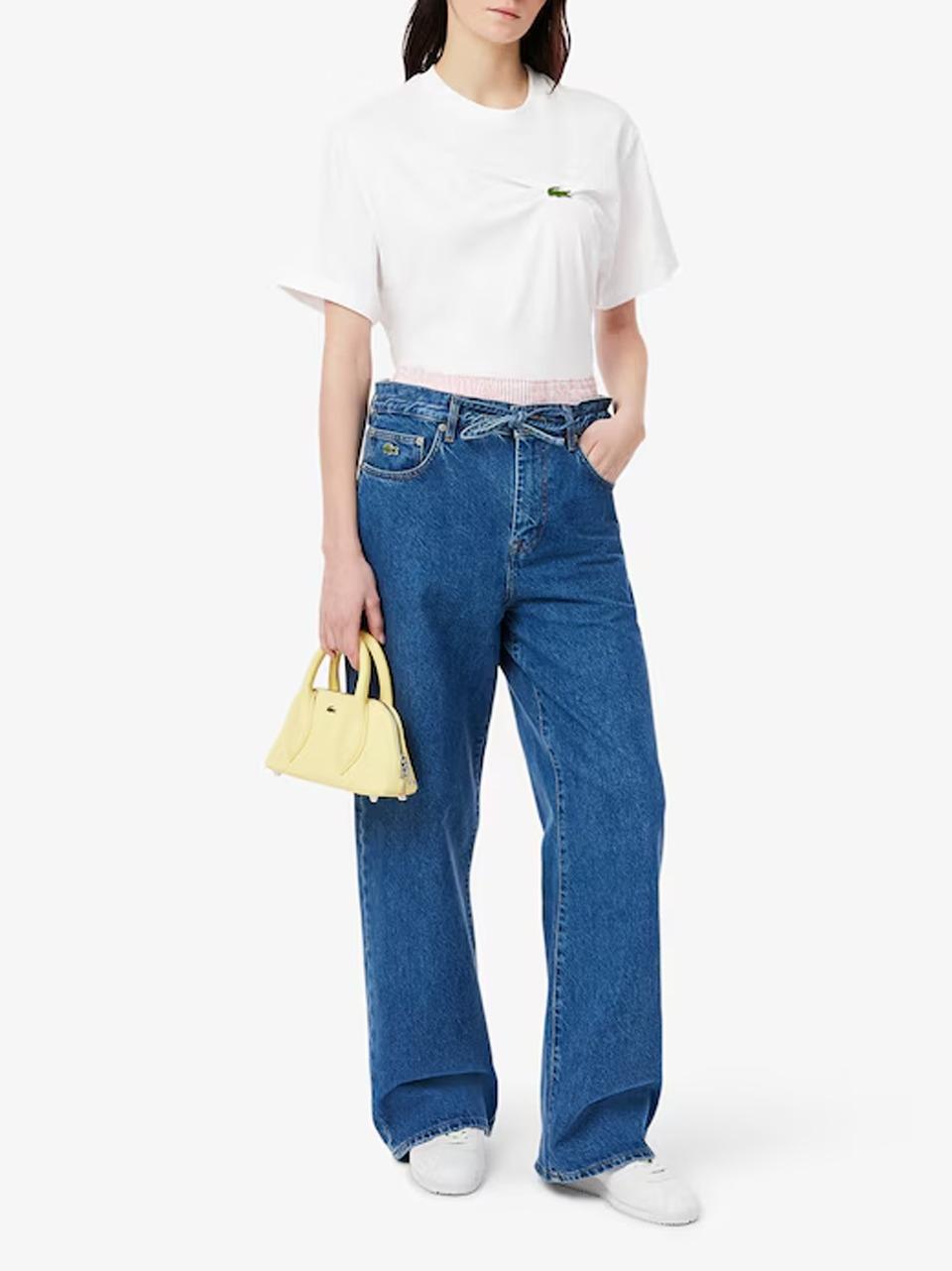 girocollo coccodrillo con pinces 9595 B LACOSTE 