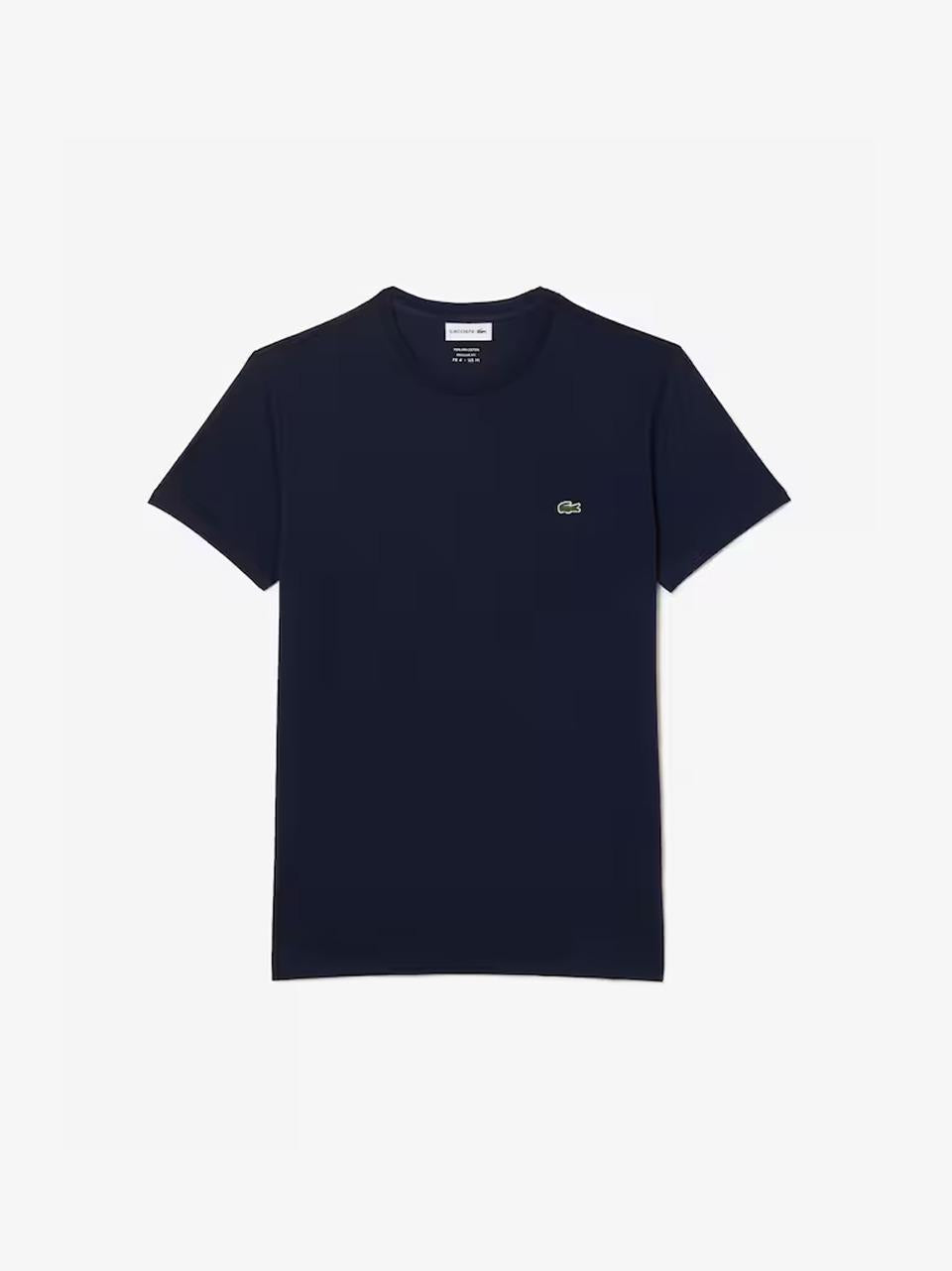 t shirt in pima TH6709 BLU LACOSTE 