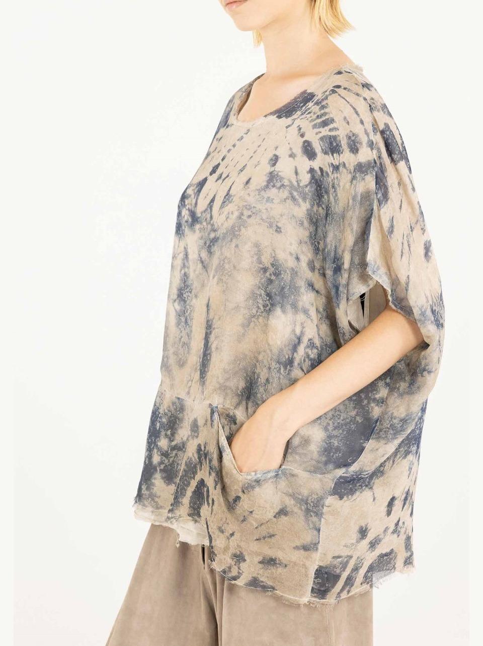 blusa over con stampa S227 SAND SANCTA MUERTE 