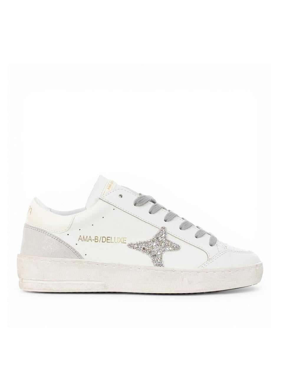 sneakers slam 4530 BIANCO ARGENTO AMA brand 