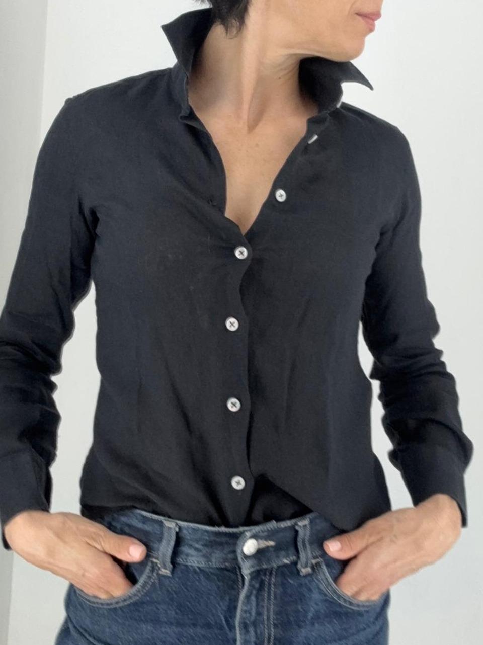 camicia in lino PAOLA D050 NNER BASTONCINO 