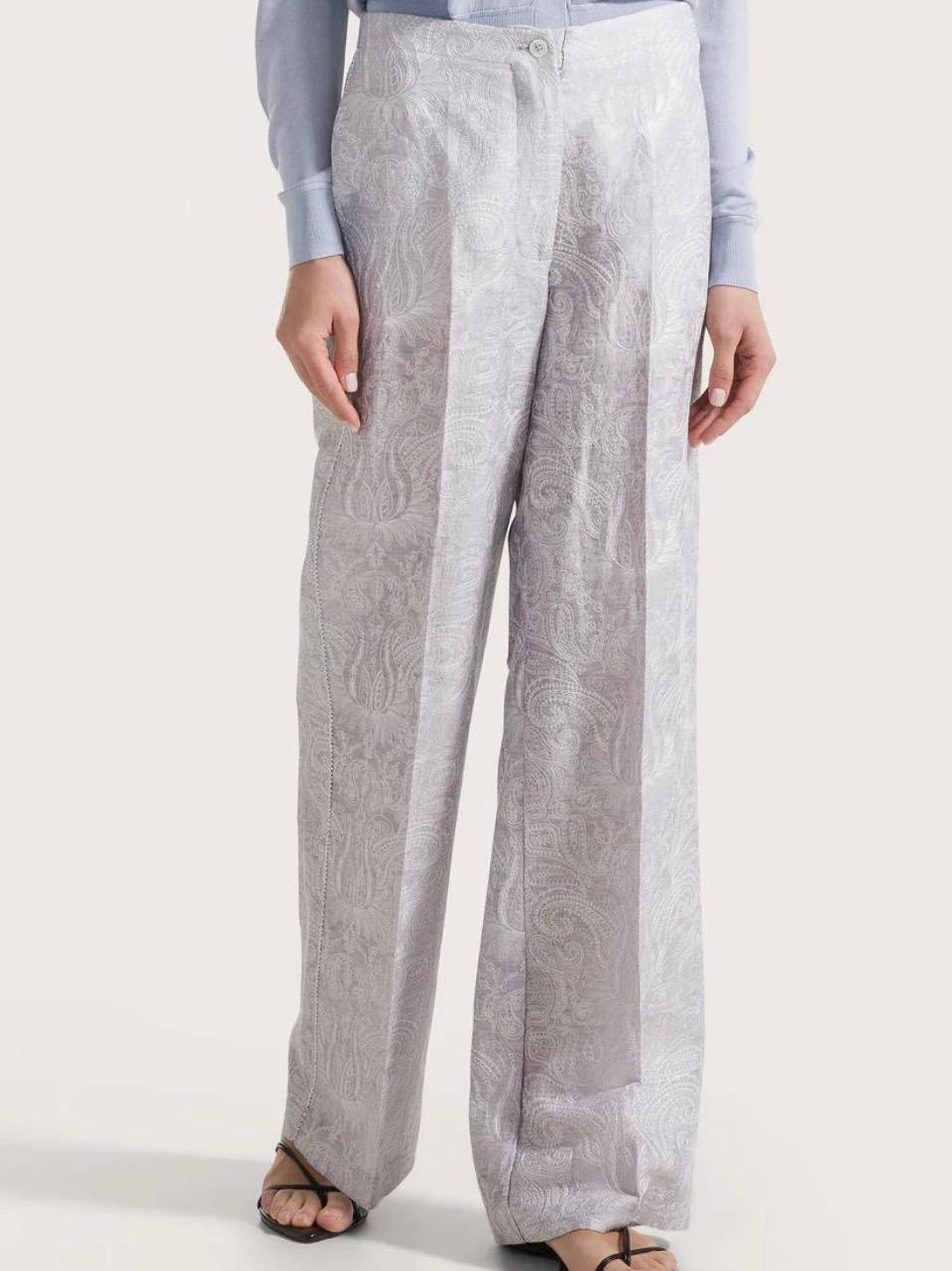 pantalone organza ricamata PT1173 RICAMO 760 SEVENTY 