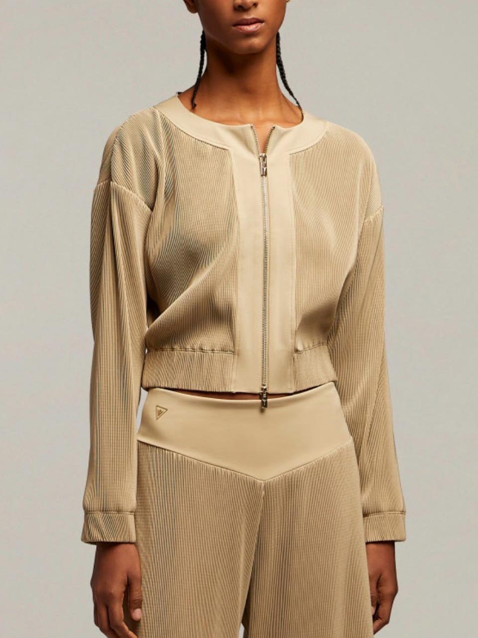 zip top CARLA TOP NAT MACRON 