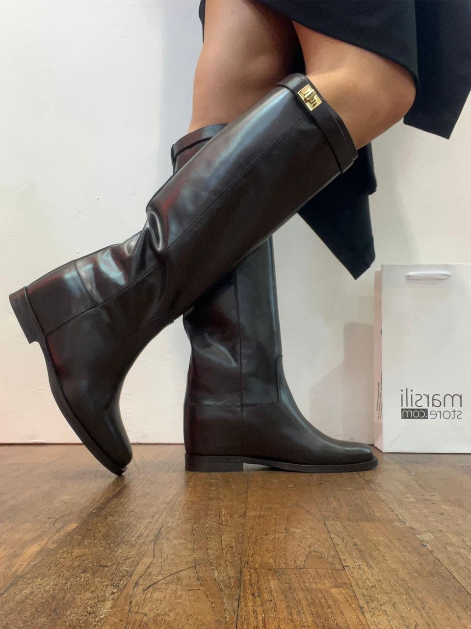 stivale a tubo con accessorio e zeppa interna 3807 TDM VIA ROMA 15 