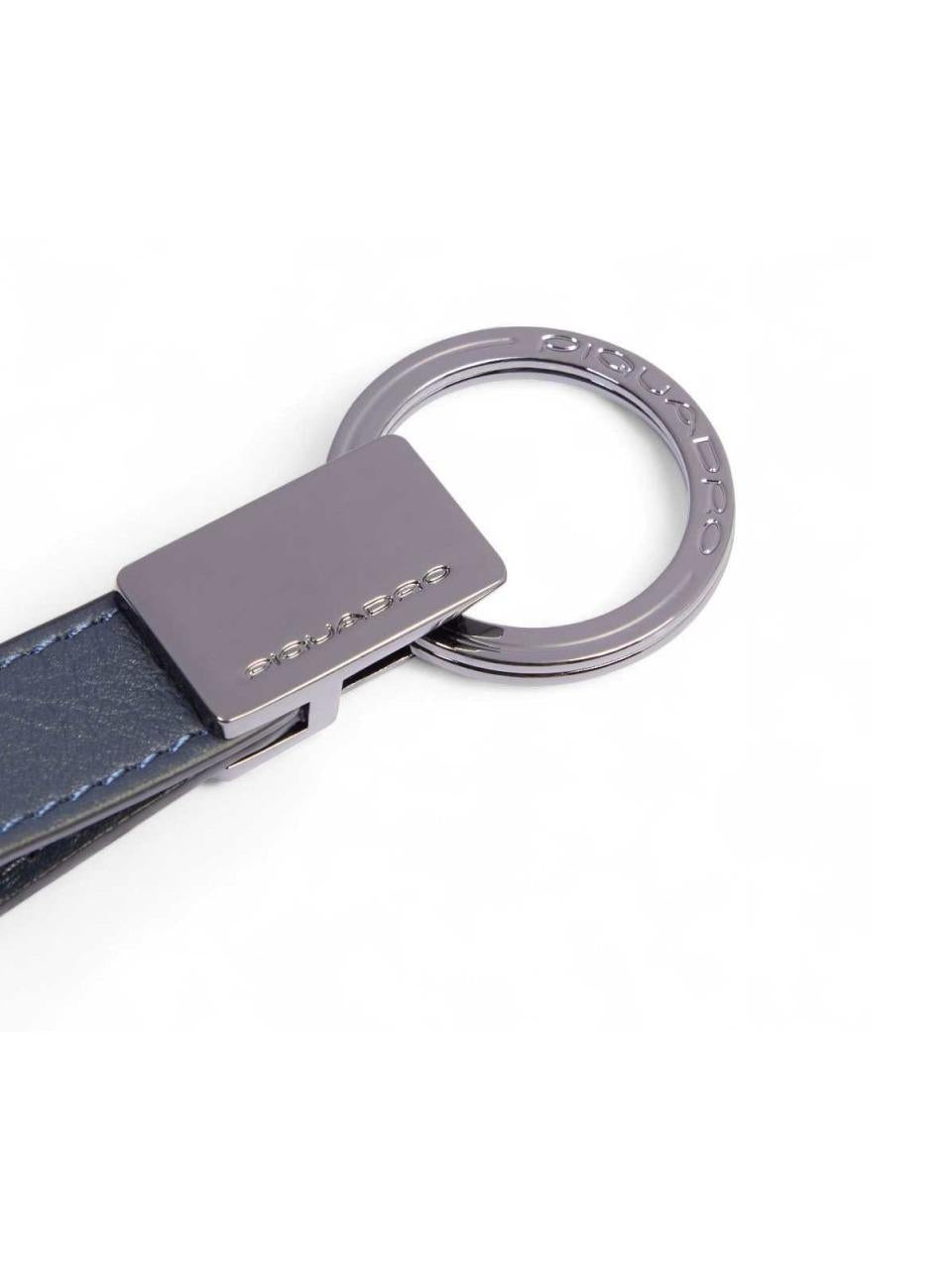 portachiavi con anello PC4855MOS BLU PIQUADRO 