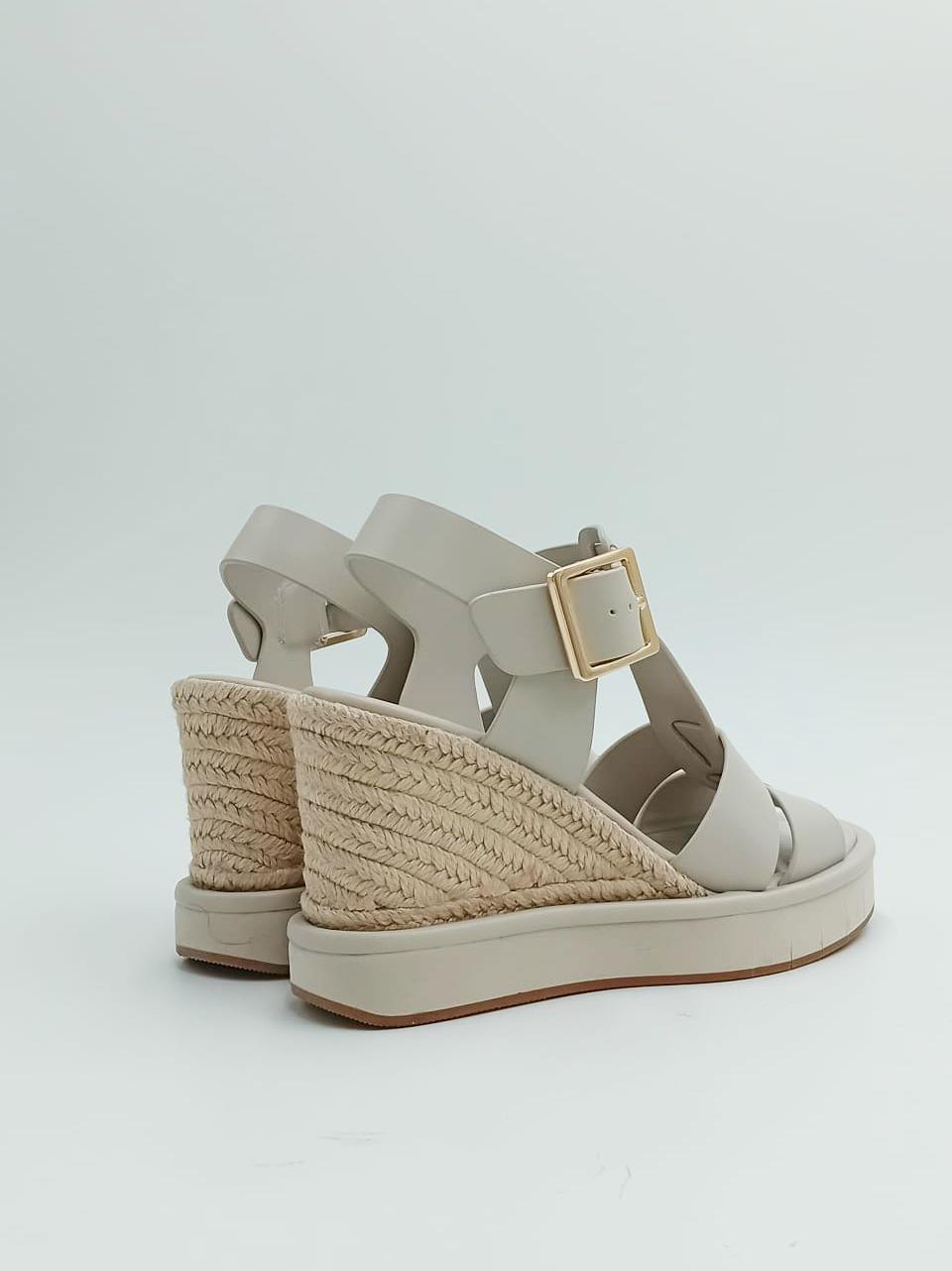 sandalo zeppa in corda e pelle ELIE BLACK PALOMITAS by paloma barcelo 