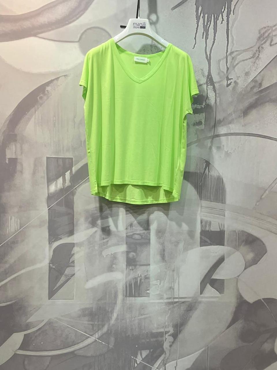 t-shirt box scollo v SERRA LEMON MISSCACHMERE 