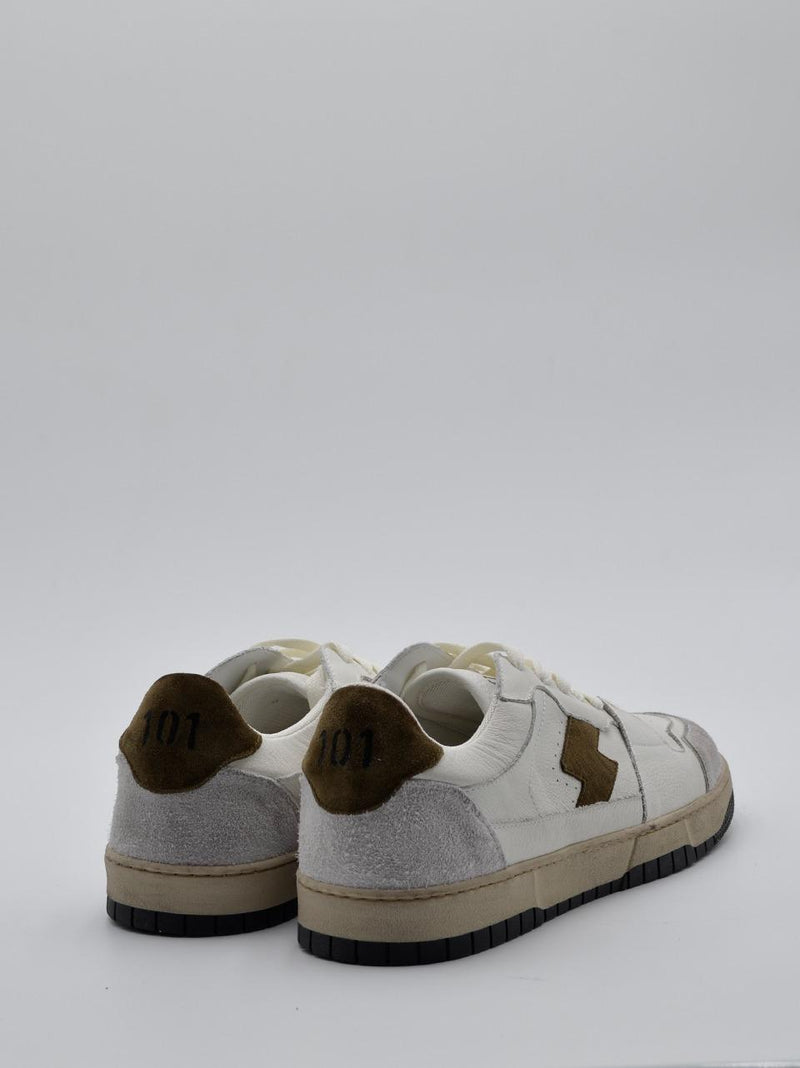 sneakers 10009 bianco verde 101 
