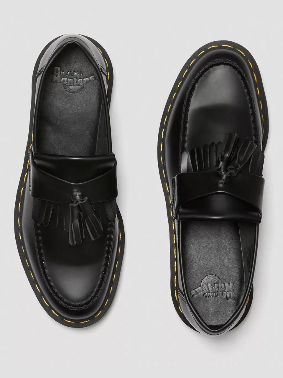 mocassino adrian cuciture gialle ADRIAN YS22209001 SMOOTHBLACK Dr Martens 
