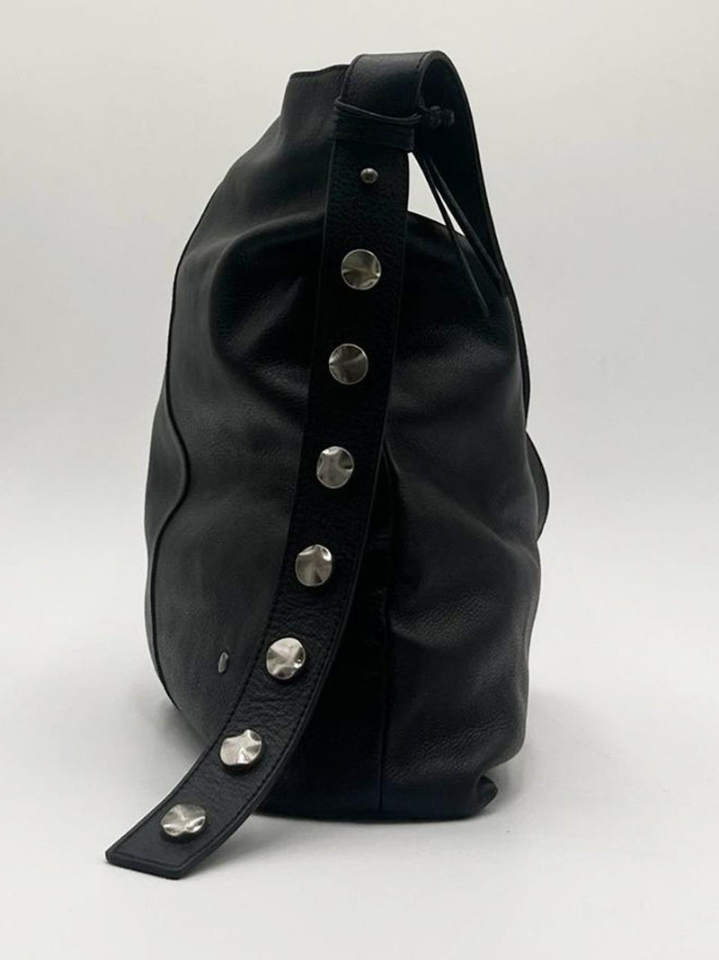 borsa stud shopping verticale zippata BS9404 NERO REHARD 