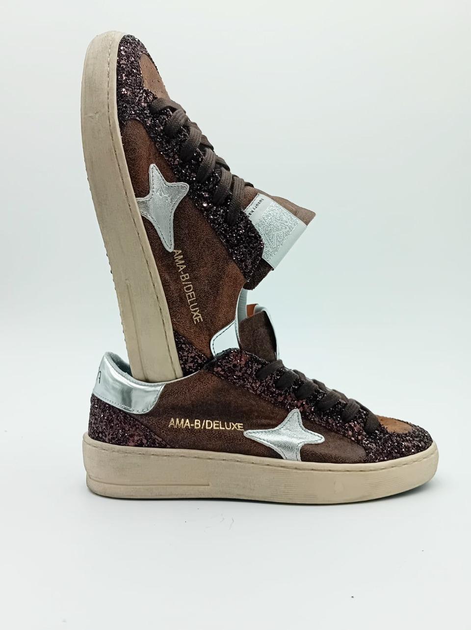 sneakers slam 4345 MARRONE AMA brand 