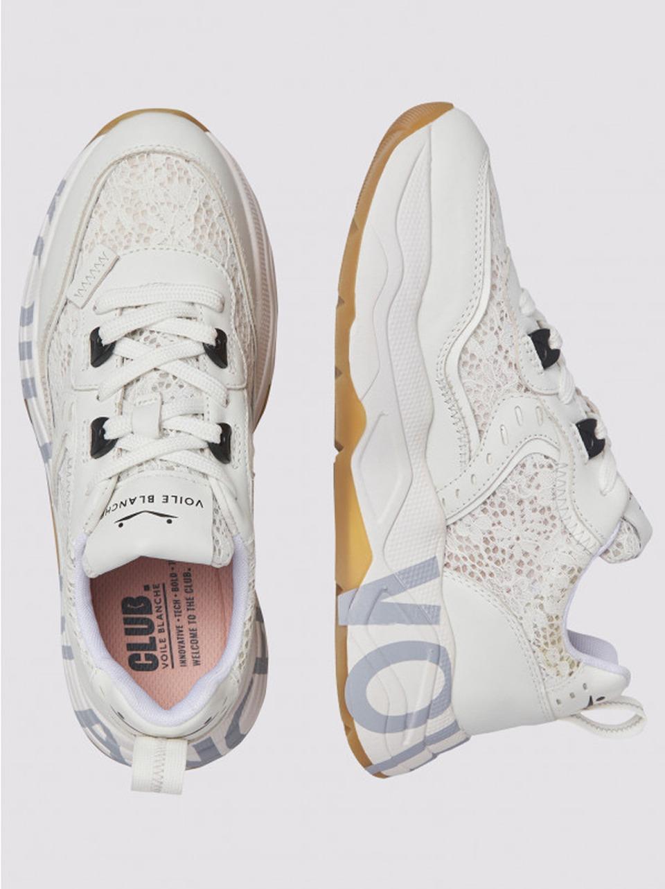 sneakers club 105 con  pizzo CLUB 105 001-2017475 0M07 WHITE VOILE BLANCHE 